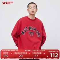 (WUT sugar-free brand) original Chinese red arch logo letter sweater men and women couples Xinjiang Cotton