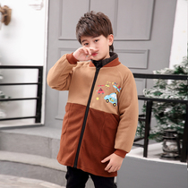 Autumn and Winter Childrens down jacket thickened lengthy middle-aged children cotton cotton anti-dressing baby long sleeve boy eating clothes