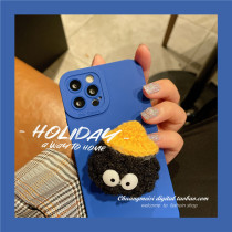 Klein blue plush briquettes doll vivox70pro phone case x60 advanced sense y51s solid color simple s9 silicone soft shell y52s thickened Anti-drop y31s female y7s can
