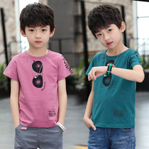 Childrens clothing Boys summer short-sleeved T-shirt 2021 new medium and large childrens top T-shirt childrens half-sleeve summer Korean version of the tide