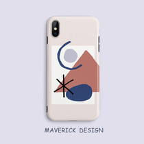 Single and row original ins retro color-color iPhone11 phone case 8plus soft case xs Huawei p20 protective case