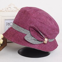New spring and autumn middle-aged elderly cloth hat home Outdoor Leisure hat single hat grandma hat lady flower