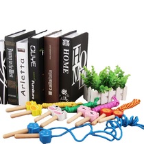 Children Wooden Children Cartoon Jump Rope Toys Multiple MB Cartoon Animals Jump Rope Elementary School Kids Wood Handle Jump Rope