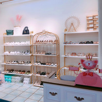 Shoe store shoe rack display rack children's shoe store rack shop multi-layer shoe rack landing gold women's shoe bag rack