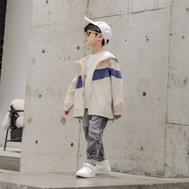 Childrens clothing boy coat 2021 spring style medium big child foreign spring boy spring and autumn childrens jacket windbreaker tide suit
