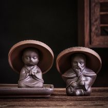 Creative gilt fisherman tea leak household coarse pottery tea filter tea tray kung fu tea accessories filter tea filter