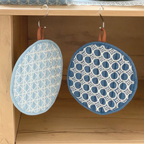 Handmade denim kitchen pot mat fabric mat Japan Nordic light luxury photo props insulated cup placemat