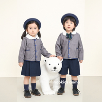 Yinglun Interview Positive Dress Graduation Photos Cute Kindergarten Garden Clothes Elementary School Childrens School Uniform Grey Hidden Green Suit Three Sets