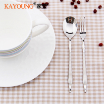 Imported Stainless Steel Coffee Spoon Fork Swan Coffee Spoon Fruit Fork Small Spoon Fork 18-10 Small Spoon 1P
