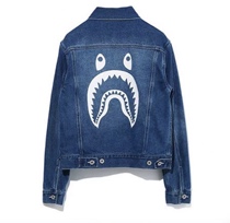 (Domestic Spot) Snow State sauce Japanese bape female clothing Ole shark denim jacket