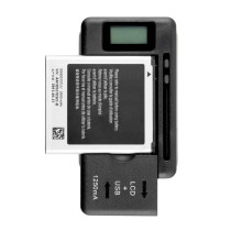  1 pcs Mobile Universal Battery Charger USB-Port LCD Indicato