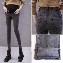 Pregnant women pants autumn wear trousers fashion tide mother foreign style pregnant women leggings spring and autumn small feet pregnant women jeans