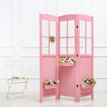 Peter Cat Fields Yard Retro Folding Screen Solid Wood Genguan Partition Flower Shelf Shop Window Hollowed-out Shelter Clothing Shop Floor