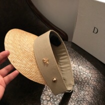 French sun hat female sun protection big along Beach Hat sun hat sun hat face Net red straw hat summer outing empty top hat