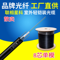 8-core optical cable wire optical fiber line central tubular light sheathed outdoor single-mold 8-core 2 steel wire overhead direct buried 2 steel wire