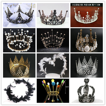 Mothers Day Red Goddess Queens Crown Birthday Cake Fitting Yellow Crown Decoration Feather Plugin Pearl Crown