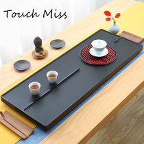 TOUCH MISS tea tray Household black gold stone natural whole electric bakelite German Bakelite tea table large small tray