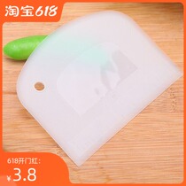 Baking Scraper Pastry tool Section knife with scale White and orange baking tool Cream scraper
