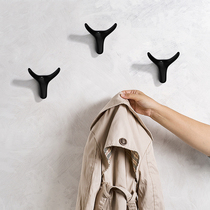 Nordic Horn Cute Metal Hanging Clothes Hook Clothes Rack Bathroom Wardrobe Wall-mounted Wall Hanging Modern Creativity Single Hook