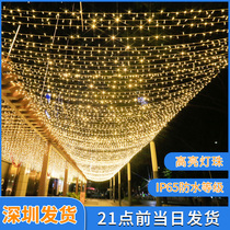 led lights flashing lights string lights starry lights colorful color change Glue string outdoor waterproof engineering tree light decoration