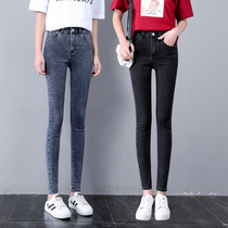 Jeans Woman 2022 new Summer High waist Han version Skinder 100 lap tight fit 90% small footed pencil pants