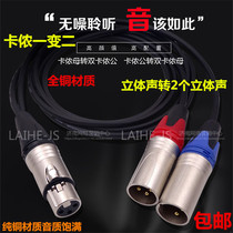  XLR male busbar audio cable XLR head male and female signal cable microphone cable DMX audio one point two