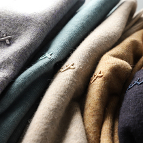 Foreign trade tail single mens cut cattle goods imitation cashmere winter round neck sweater export original single mens embroidered sweater coat