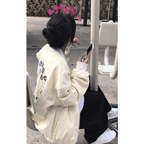 Overwear Jacket Jacket Jacket ins Tide American Retro High Street Baseball Dress Women Autumn Winter Loose Couple Japanese vintage