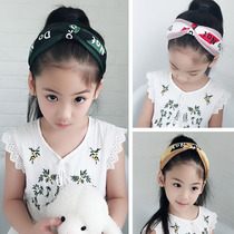  Korean version of the new childrens hairband girls British style big childrens headband princess hairpin girl hairband girl headdress
