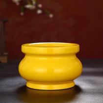 Buddhist supplies pure yellow without words for Buddha set Buddha set Buddha equipment full incense burner oil lamp great sorrow water cup for Buddha vase