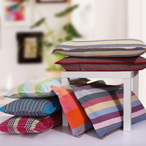 Old coarse cloth pillowcase (pair) cotton pillowcase single adult pillowcase full cotton thickening