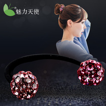 Hair circle round ball rhinestone small fresh head rope Korean tie hair rubber band simple Sen womens lady head rope head flower