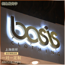 Stainless steel Mini luminous character sign billboard door headword to make outdoor led light box back luminous character set