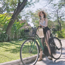 Korean swimsuit three-piece girl cute Japanese split swimsuit Hot spring conservative sexy small chest student bikini