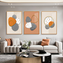 Creative geometric triple combination mural modern abstract living room decorative painting sofa background wall simple vertical hanging painting