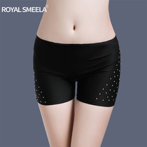 Royal Similla dance leggings Tight stretch Black belly dance safety pants Womens anti-walking practice pants