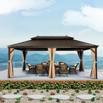 Outdoor cool kiosk Courtyard Villa simple garden terrace Canopy Shelter Canopy New Chinese Outdoor Sun Shelter Aluminum Alloy Kiosk