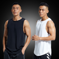 Sports vest mens running training basketball fitness clothes quick-drying top Sweat-absorbing breathable loose waistcoat sleeveless t-shirt