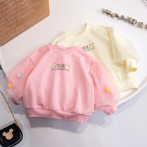 Girls spring and autumn sets of clothes for spring clothing 2022 new foreign air baby long sleeve blouses Childrens necropolis Han version