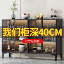 Light Extravagant Dining Side Cabinet Modern Minima Glass Wine Cabinet Bowls Cabinet Home Kitchen Large Capacity Leaning Against Wall Lockers Tea Water Cabinet