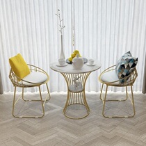 Negotiating Table And Chairs Business Reception Table And Chairs Combined Coffee Table Milk Tea Shop Small Round Table Iron Art Table And Chairs Casual Table And Chairs