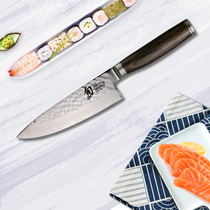 Xun flagship store Japan imported ten-day knife handmade Sande knife Damascus steel Japanese kitchen knife multifunctional knife