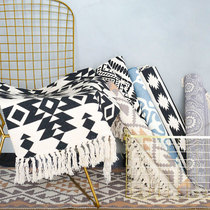 Nordic Cotton Thread Weaving Doormat Floor Mat Entrance Door Mat Home Minimalist Modern Living Room Bedroom Bedside Bed Front Foot Mat