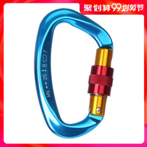 Wilderness professional carabiner D-type main lock Outdoor fast-hanging buckle Rock climbing equipment supplies lock 2500 kg