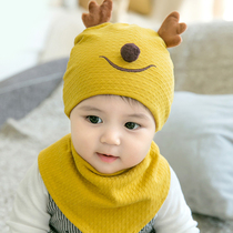 One year old baby hat autumn Yangqi Han version of autumn and winter autumn style cute super cute boy Three months Spring and autumn protection