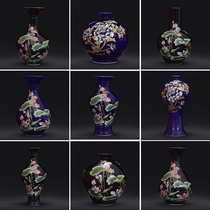 Jingdezhen Ceramic Vase ornaments living room flower arrangement dried flower black gold glaze hipster modern Chinese home decoration