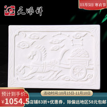 Tianma coffin bed natural white marble urn casket mat bed handmade stone carving Tianshunxiang tomb supplies Zhongyuan Festival