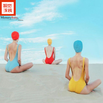 MEMORYBABY original new three-color optional fashion sexy stunning backless belly covered belly slim one-piece swimsuit