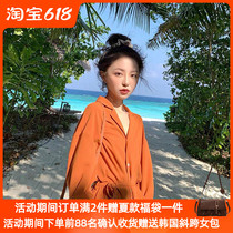 Sanya Resort Dress Woman 2022 Summer New Style 100 Hitch Mid Seaside Beach Dresses Beach Dress Shirt Dress