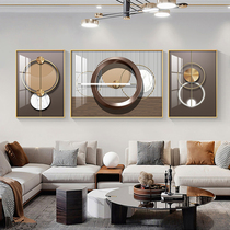 Light Abstract Living Room Decorative Painting High-end Atmospheric Crystal Porcelain Hanging Modern Minimalist Sofa Background Wall Trio Mural